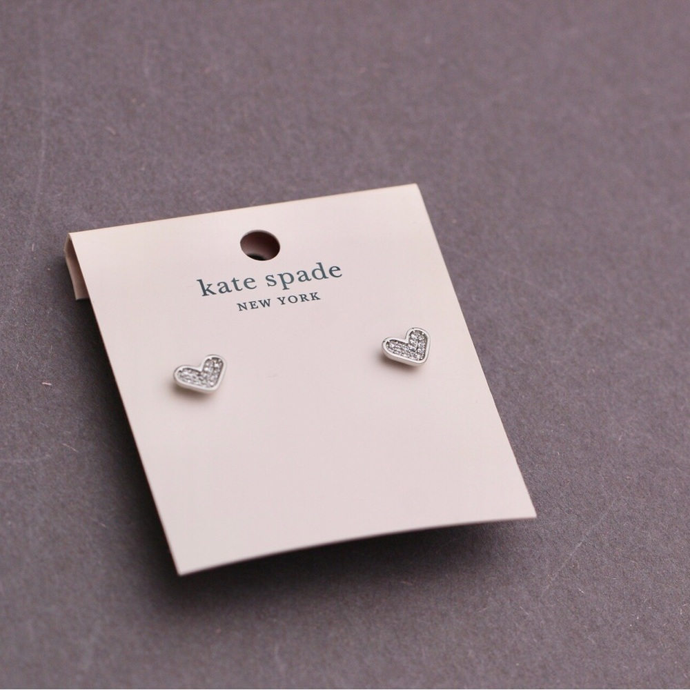 Kate Spade paved heart ear studs